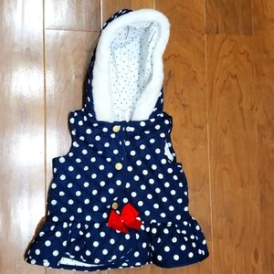 24M polka dot vest with hood